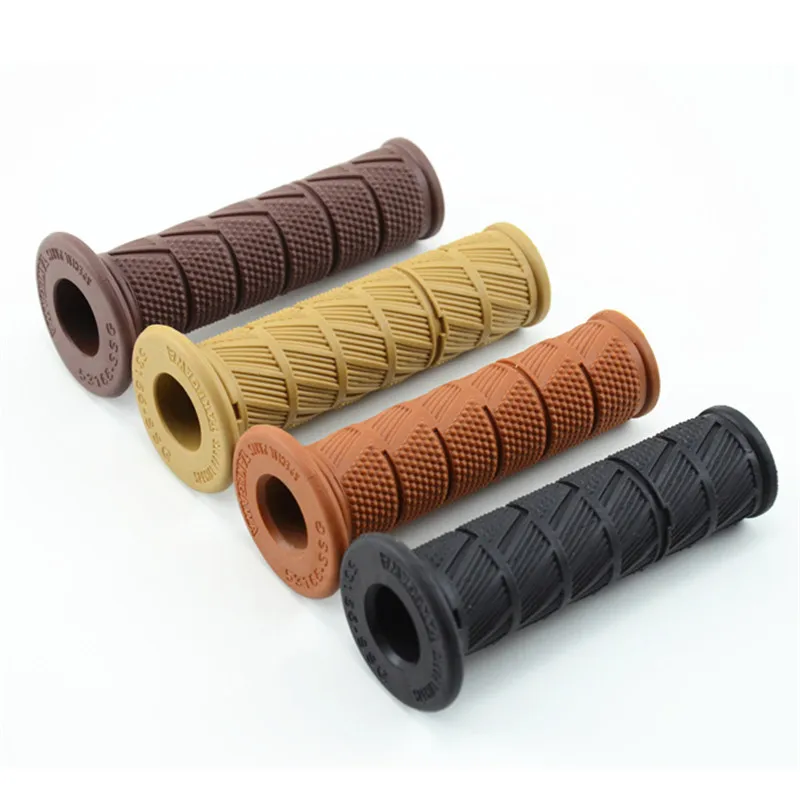 

Universal Motorcycle Grips 7/8"22mm Retro Rubber Moto Handlebar Hand Grip For Harley Truimph Honda CG125 GN125 Cafe Custom Parts