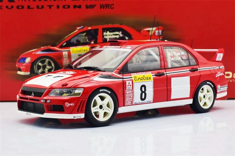 

Autoart 1:18 Lancer EVO VII #8 WRC McRae Simulation Limited Edition All Open Alloy Metal Static Car Model Toy Gift