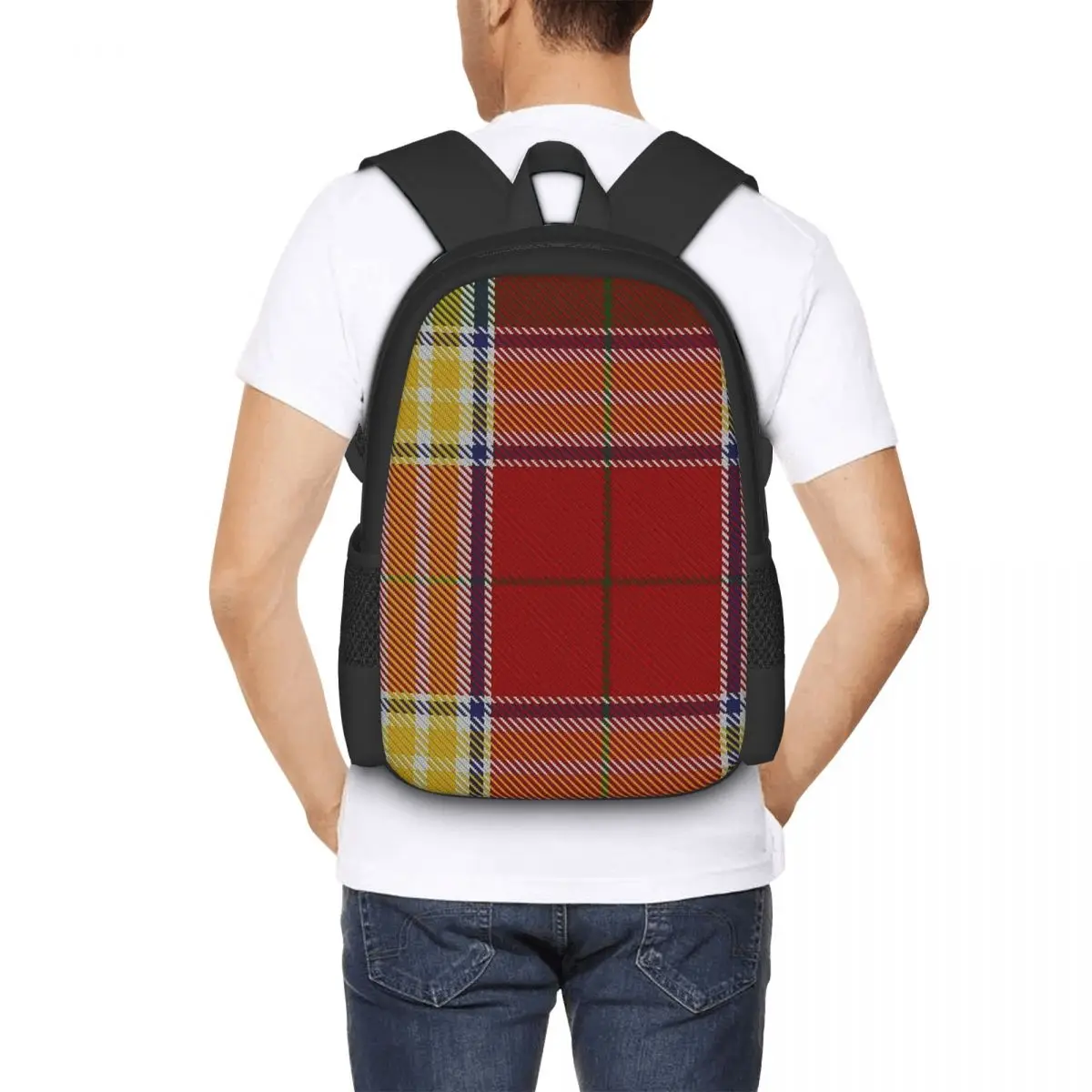 

Clan Gibson Tartan Student Backpack School Bag Hiking Travel Daypack for Boys Girls Fashion Bookbag Shoulder Bags