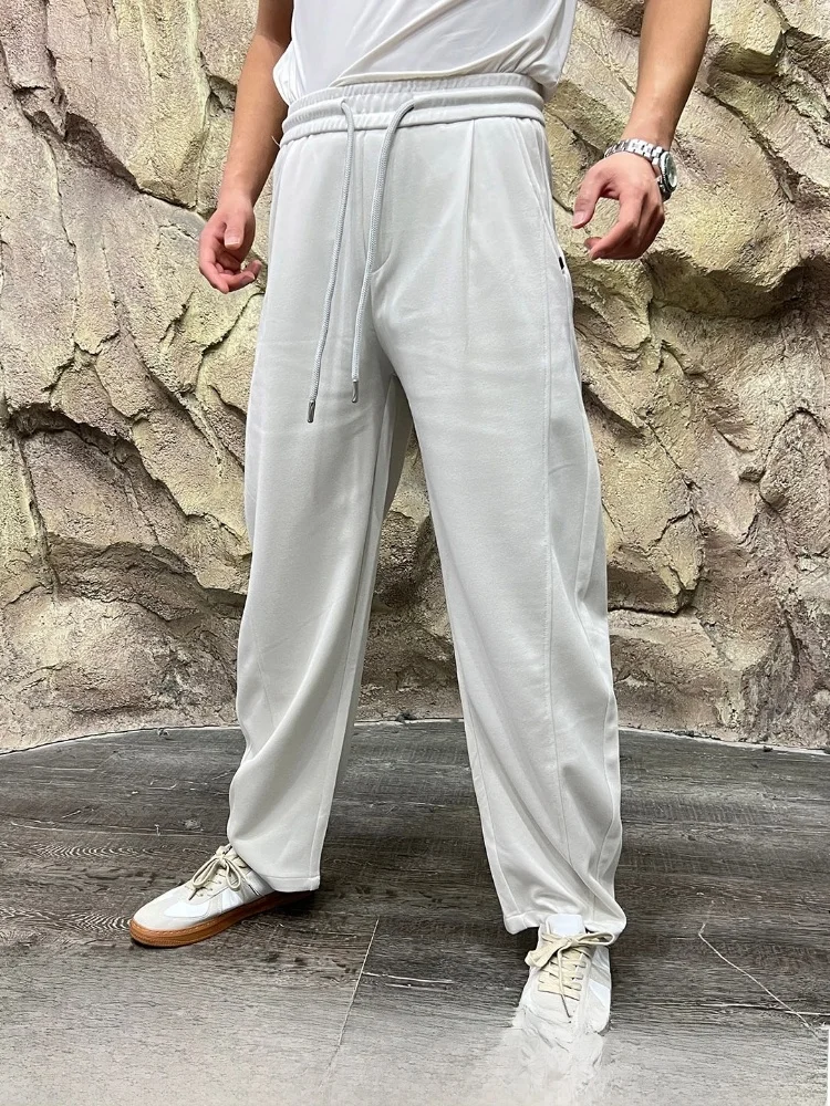 

Cloud Soft Technology 3D Knife Cut Casual Pants Elastic Waist Men's Spring Autumn Lightweight Luxury Straight Leg Cotton Poly...