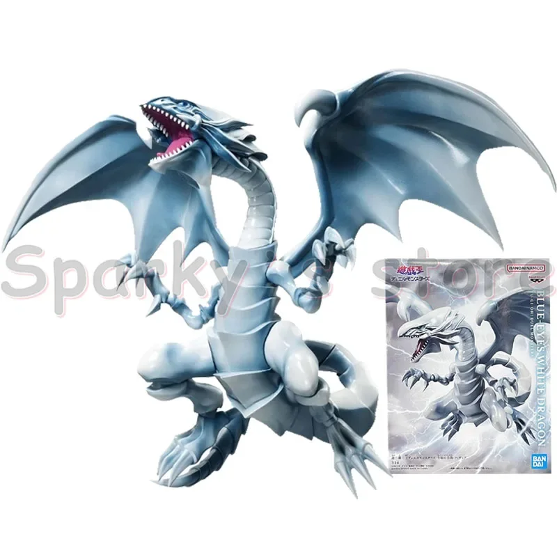 Bandai Original Yu-Gi-Oh! Duel Monsters Anime Figure Blue-Eyes White Dragon Red-Eyes Black Dragon Action Figure Kids Gifts Toys