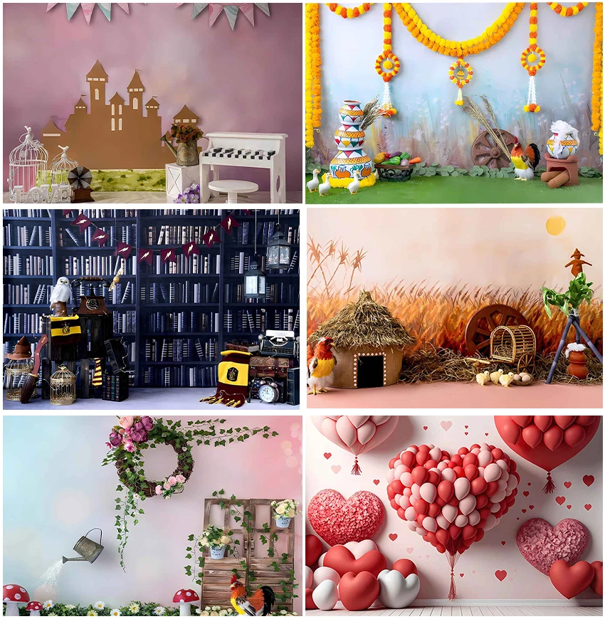 

Photography Backdrops Happy Birthday Party Decoration Balloons Wedding Backgrounds Studio Banner Supplies Banner Photozone