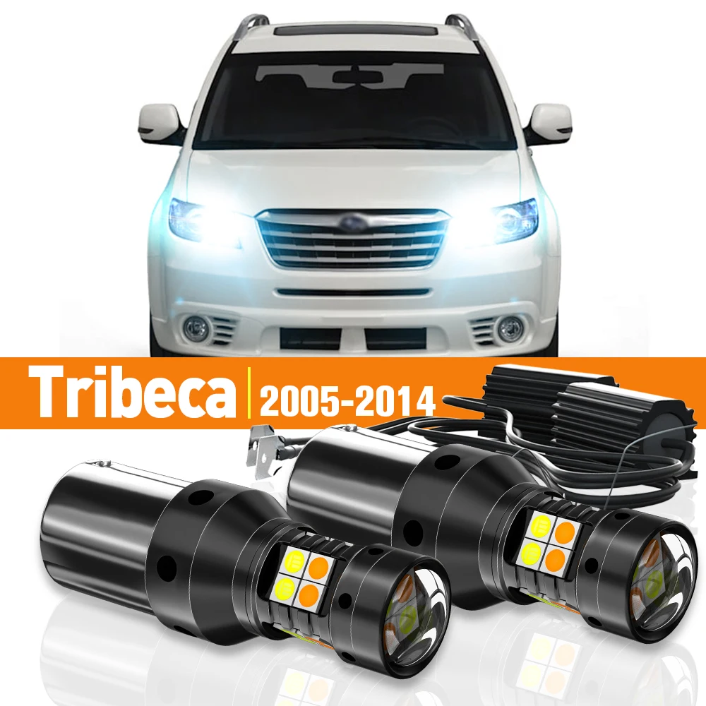 

2pcs LED Dual Mode Turn Signal+Daytime Running Light DRL For Subaru Tribeca 2005-2014 2006 2008 2009 2010 Accessories Canbus