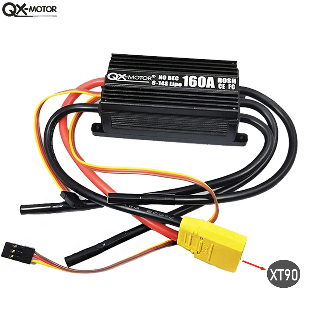 QX-MOTOR 160A 6-14S Lipo Brushless ESC No BEC for 90MM EDF Remote Control Toy Parts