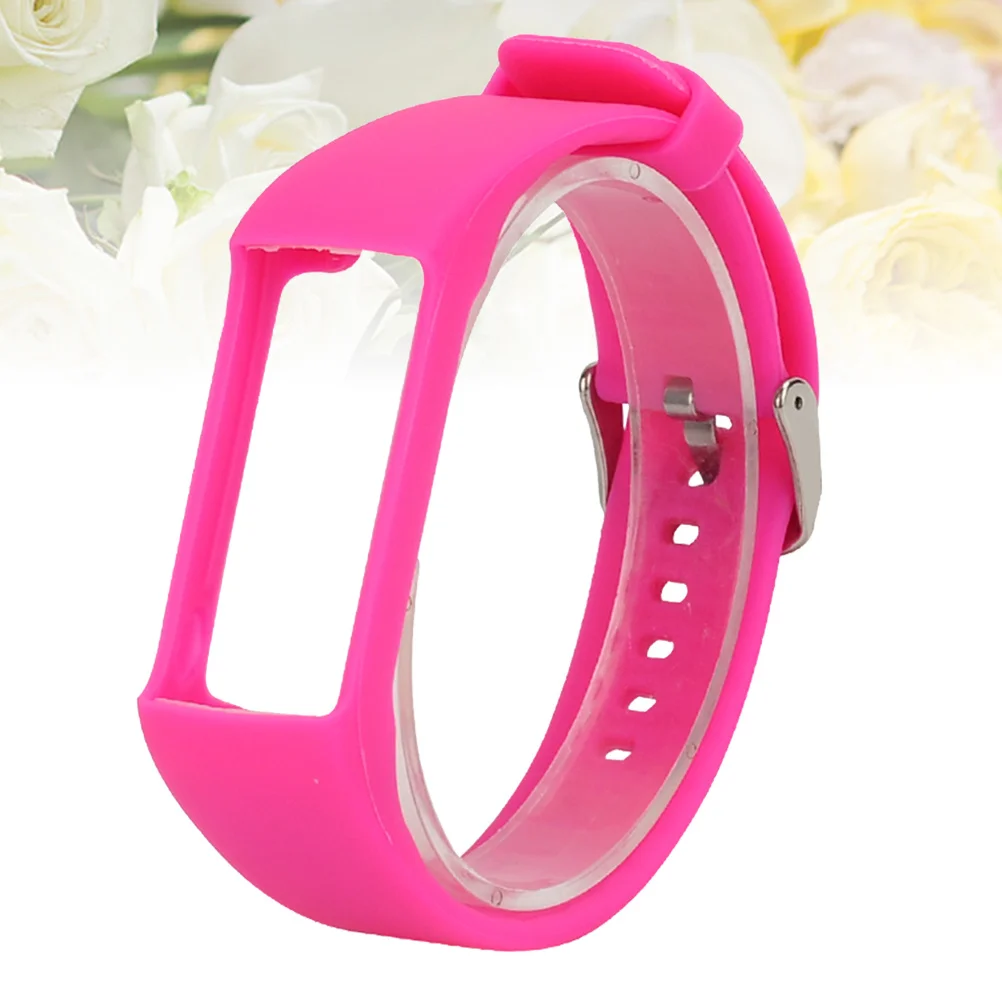 

1Pcs Smart Watch Band Premium Silicone Replacement Strap Adjustable Fashion Wristband for A360 A370 Rosy Color