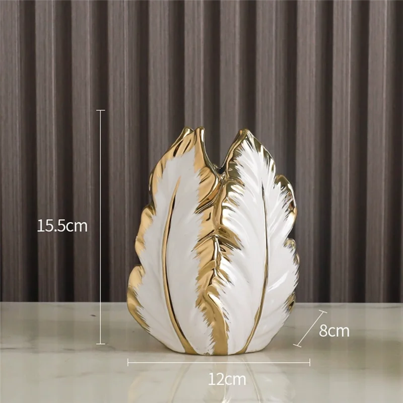 

A79Z-Nordic Lamp Luxury Gold Painted High End Vase Elegant Home Flower Vase/Modern Design- Table Decoration X0030