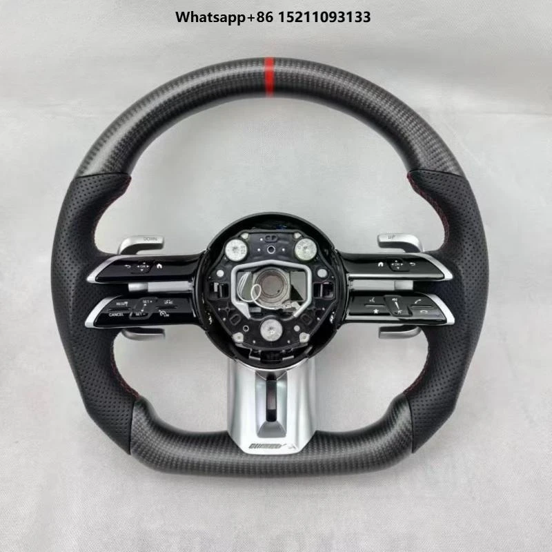 High Quality Carbon Fiber Leather Sports Steering Wheel W205/W206/W213/W463/G63/C63/E63/A45 -Factory Direct