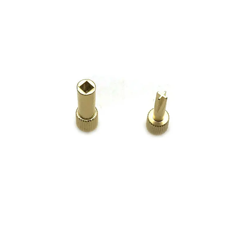 1pc Dental Screw Post Key Dental Material Dental Gold Plated Tapered Conical Screw Post Key