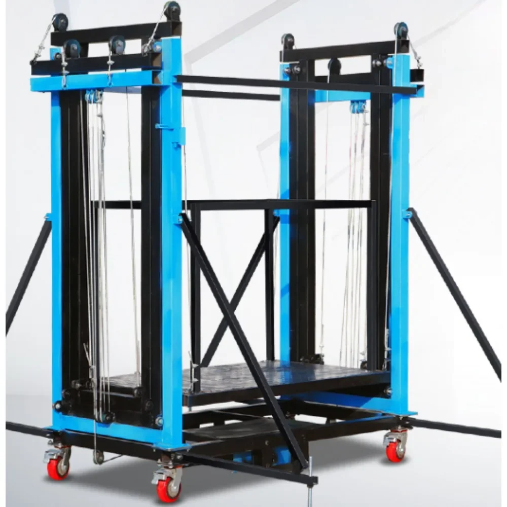 Movable foldable electric lifting scaffold remote control hoist