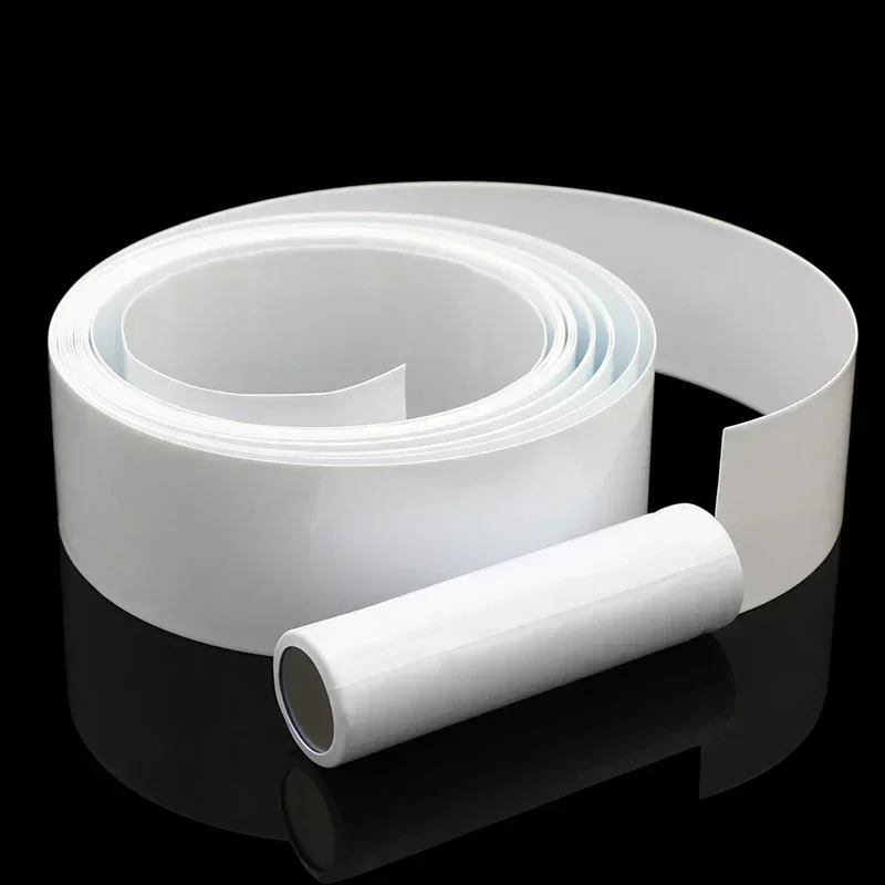 PVC Heat Shrink Tube Pack, envoltório de filme isolado, caso de lítio, manga de cabo branco, 18650 bateria lipo, largura 12mm ~ 250mm, 2m, 5 m, 10 m, 20m