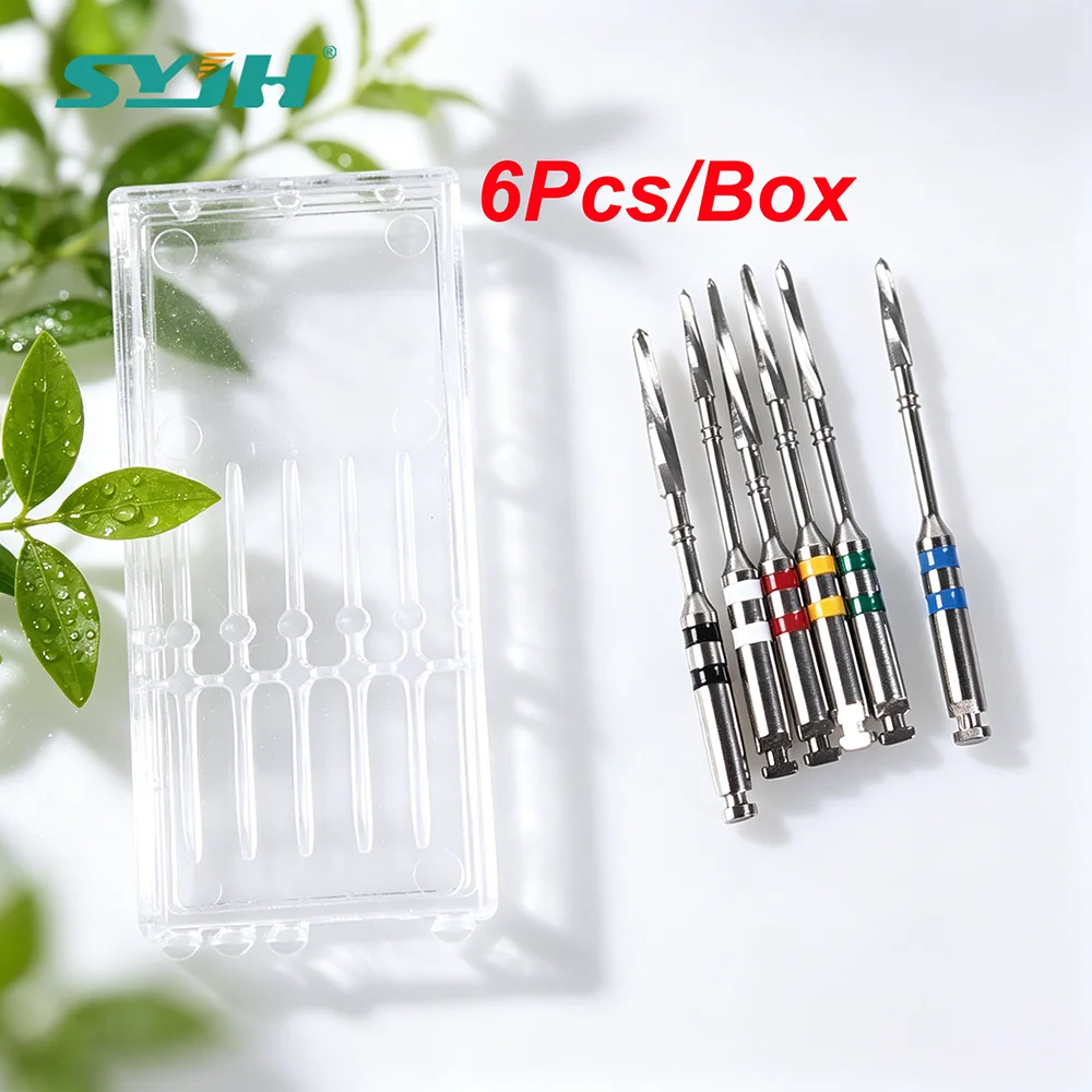 

SYJH Dental Stainless Steel U Drill Reamers 32mm 6Pcs Engine Use Root Canal Files For Dentistry Clinic Lab Material Equipment