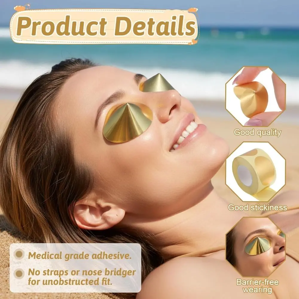 200pcs UV Protection Tanning Eye Protection Comfortable Hypoallergenic Tanning Goggles Adhesive Eye Protection Cones Salon