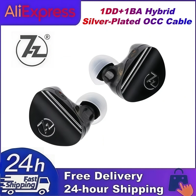 7HZ SONUS HiFi Earphones 1DD+1BA HYBRID with Audiophile Musician Detachable High-end Silver-plated OCC Cable