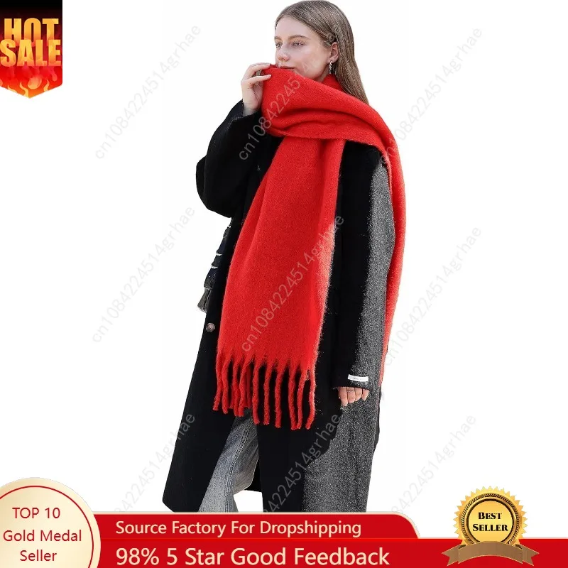 

Wander Agio Winter Warm Scarf Long Pashmina Extra Large Shawls and Wraps for Women Large Blanket Scarves Solid