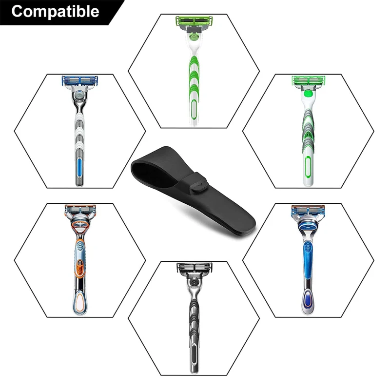 Silicone Razor Cover Portable Manual Shaver Protector Shave Storage Case Prevent Scratch Tools Travel Waterproof Razor Storage
