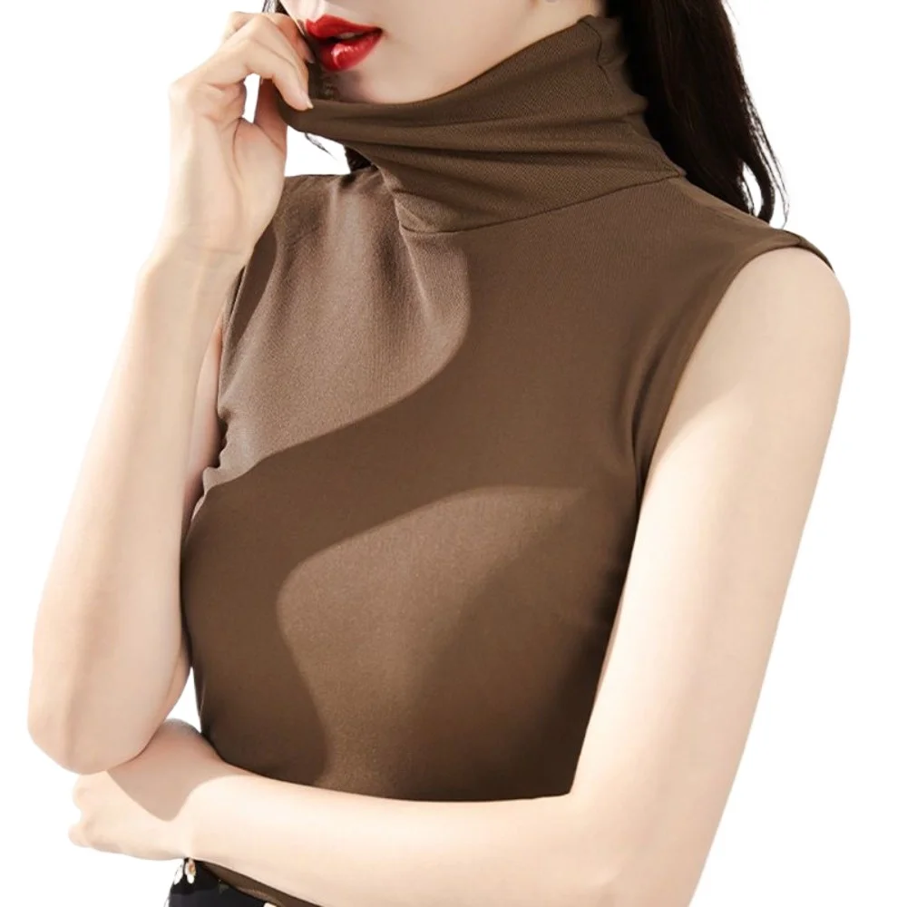 High-necked Modal vest women's sleeveless spring and summer new temperament Bottoming Shirt With Slim-Fitting Stacked Collar top