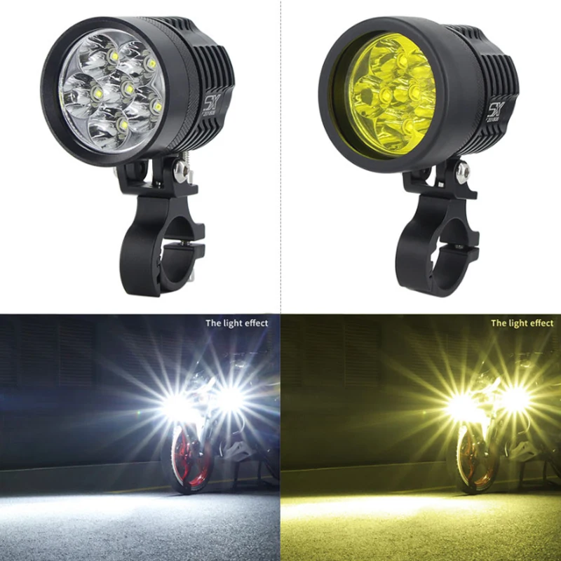 2PCS Universal L6X Headlight LED Motorbike 8000LM Moto Spotlight Waterproof Flash Fog Spot Motos Bulb Super bright 12V