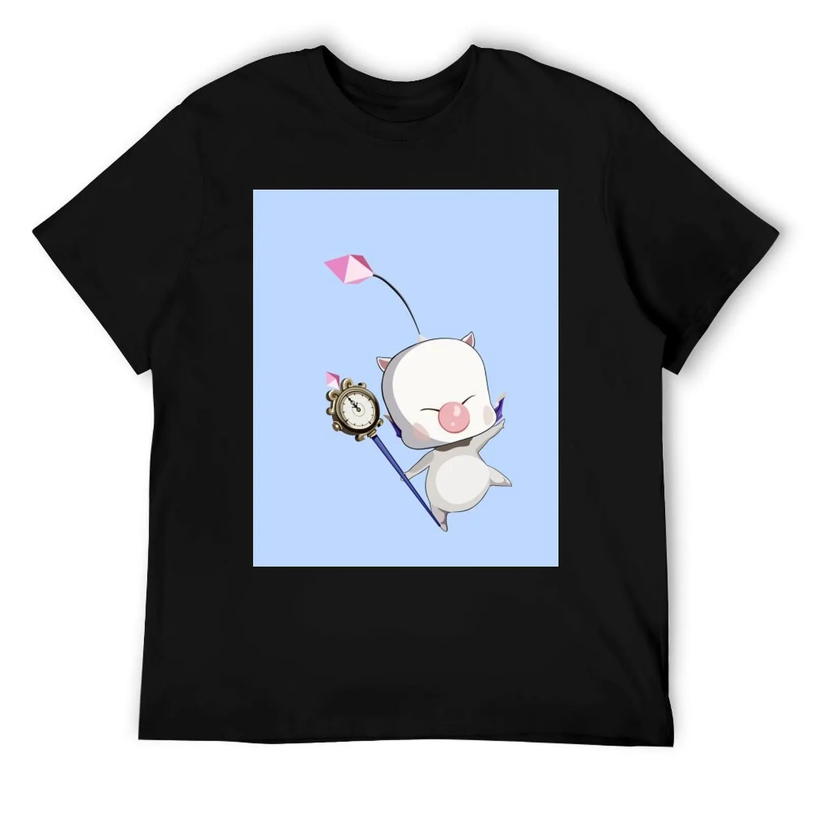 

Футболка Moogle для мужчин, 100-процентная хлопковая черная хлопковая футболка, простая мужская упаковка, мужская футболка с рисунком, футболка