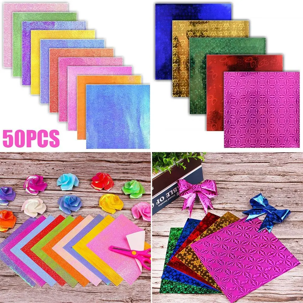 50Pcs 15cm Square Origami Paper DIY Multicolor Folding Paper Craft Decor Scrapbooking Handmade Cardstock Paper Origami