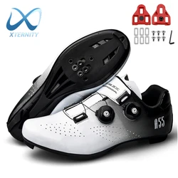 Professional Ultralight Cycling Shoes Men Self-Locking SPD Racing Road Bike Shoes Bicycle Sneakers Outdoor MTB Flat Cleat Shoes