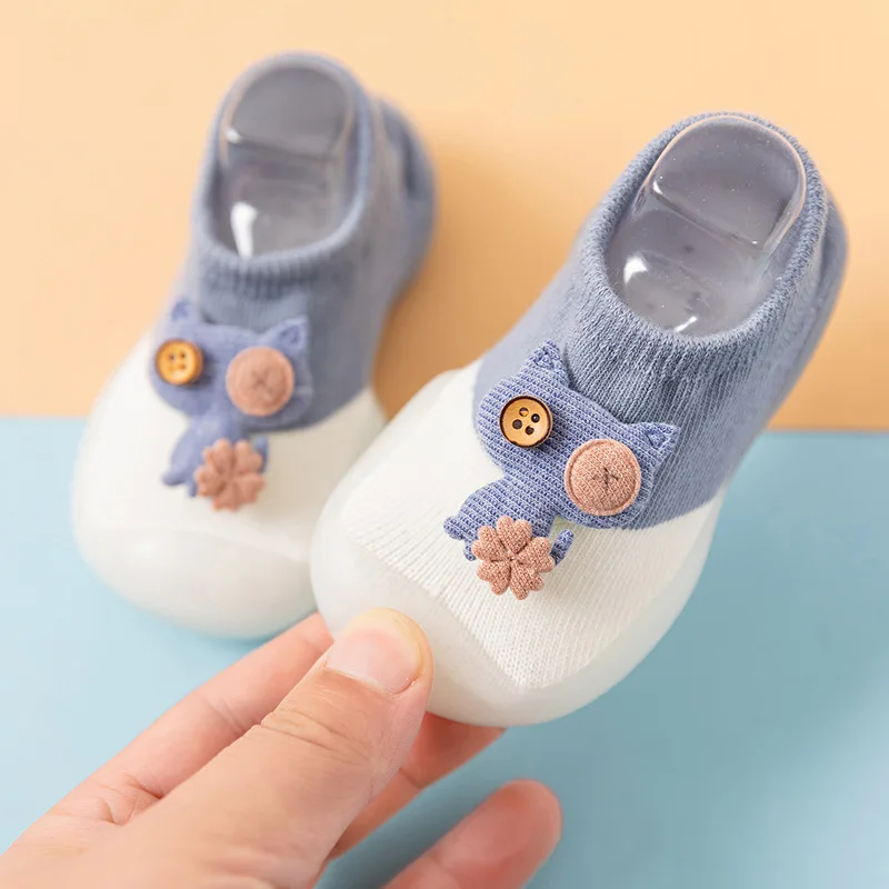 Zapatos sin cordones cómodos y transpirables para bebés, niños y niñas, perfectos para primeros caminantes, calcetines para caminar para bebés de dibujos animados