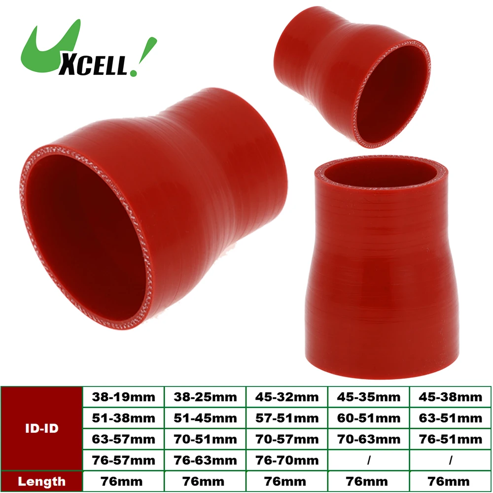 

UXCELL 0 Degree Car Silicone Hose 63-51mm 63-57mm 70-51mm 70-57mm ID 76mm Length Silicone Straight Tube Coolant Hose Universal