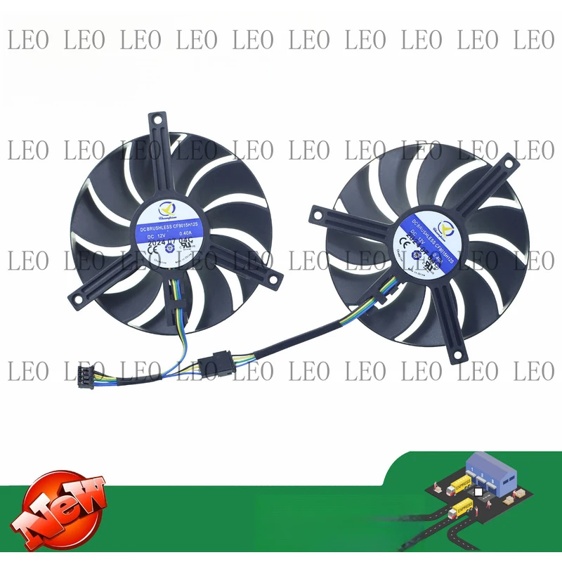 SS 85MM CF9015H12S Graphics card fan for PNY GeForce RTX 4060 8GB VERTO Dual Fan