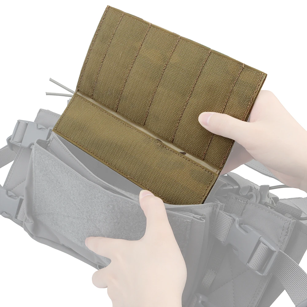 Adesivo tattico con gancio magico Pannello MOLLE con patta completa per accessori di espansione per gilet da caccia softair MK3 MK4