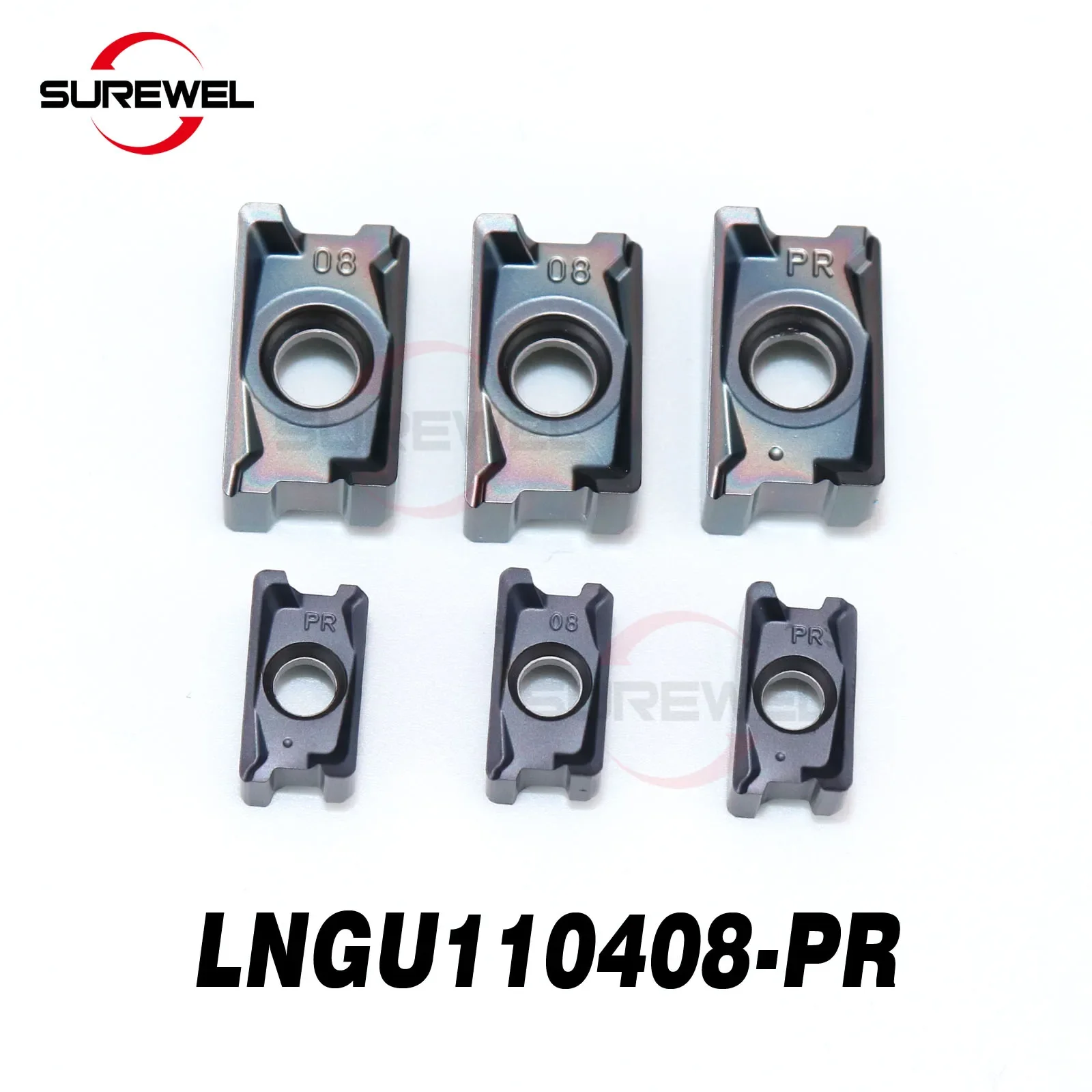 10 قطعة CNC كربيد إدراج LNPU110408 LNGU110408 LNGU15T608 مربع الكتف قاطعة المطحنة إدراج لمعالجة سبائك التيتانيوم