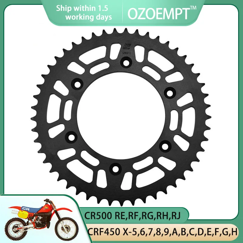 OZOEMPT 520-51T Motorcycle Rear Sprocket Apply to CRF450 X-5,6,7,8,9,A,B,C,D,E,F,G,H,J,K   CR500 RE,RF,RG,RH,RJ,RK,RL,RM 