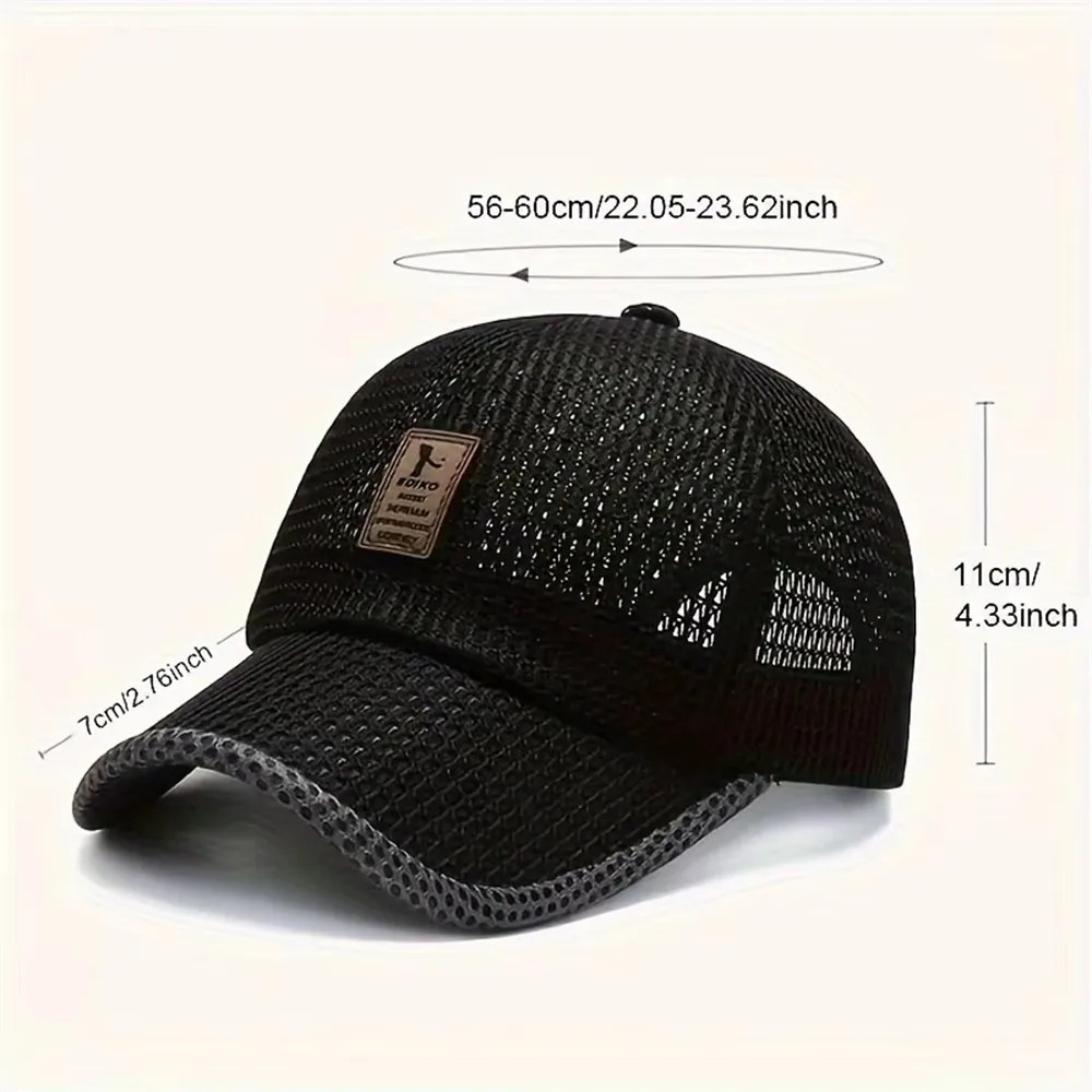 1 Modische, atmungsaktive Baseballkappe für Paare, schnelltrocknende Mesh-Sonnenkappe für Outdoor-Sport und Golf – Detail 1