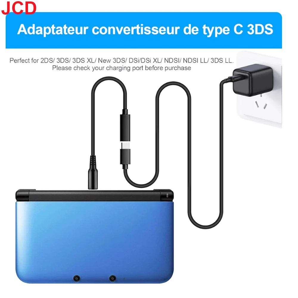1 قطعة نوع-C كابل الشاحن الحبل سلك نوع C ل NDSI 3DS 2DS XL/LL 3DS XL LL جديد 3DSxl LL جديد 2DS XL LL كابل بيانات خط الطاقة  #3