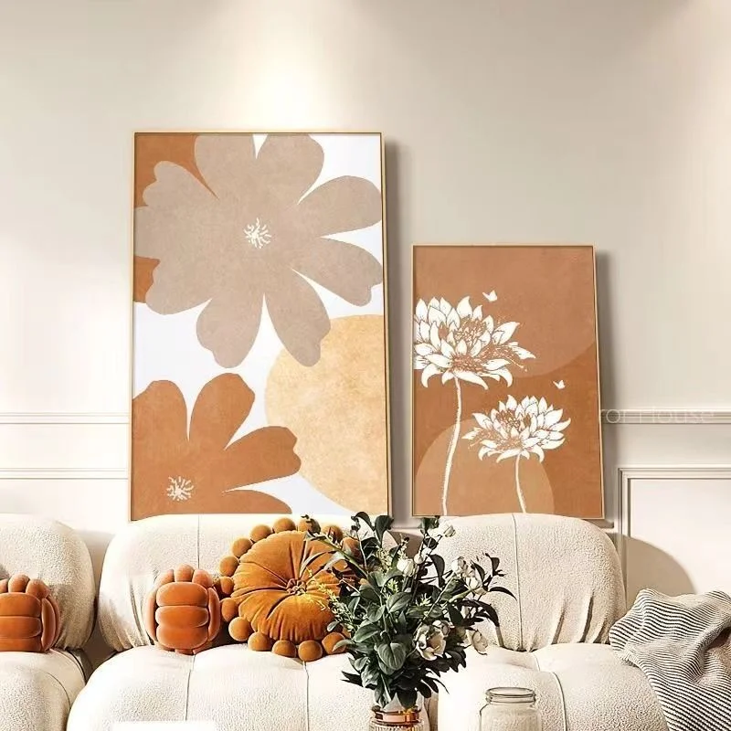 

Modern Minimalism Flower Decorative Paintings Living Room Bedroom Layout Wall Hanging Painting Wall Art Background Wall Poster