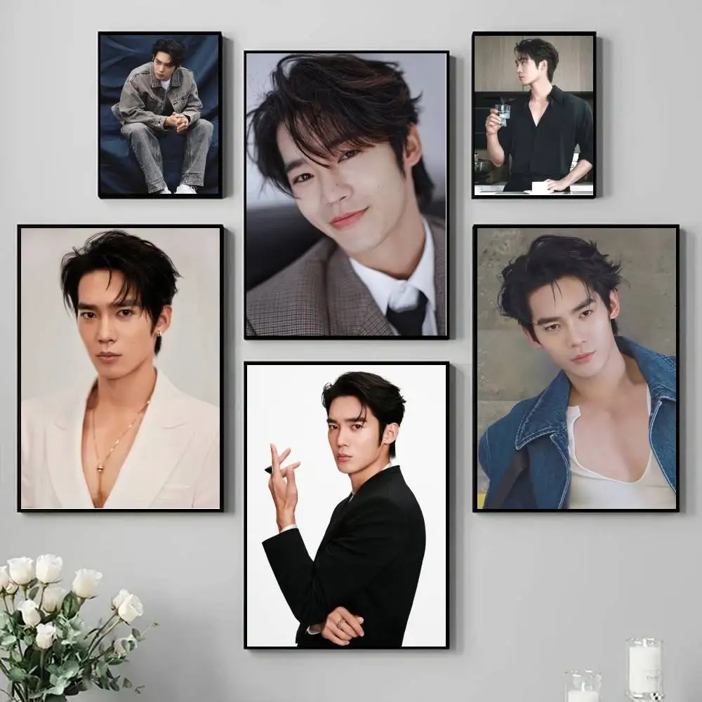 Actor Yu Shi  Poster Self-adhesive Art Waterproof Paper Sticker Coffee House Bar Room Wall Decor