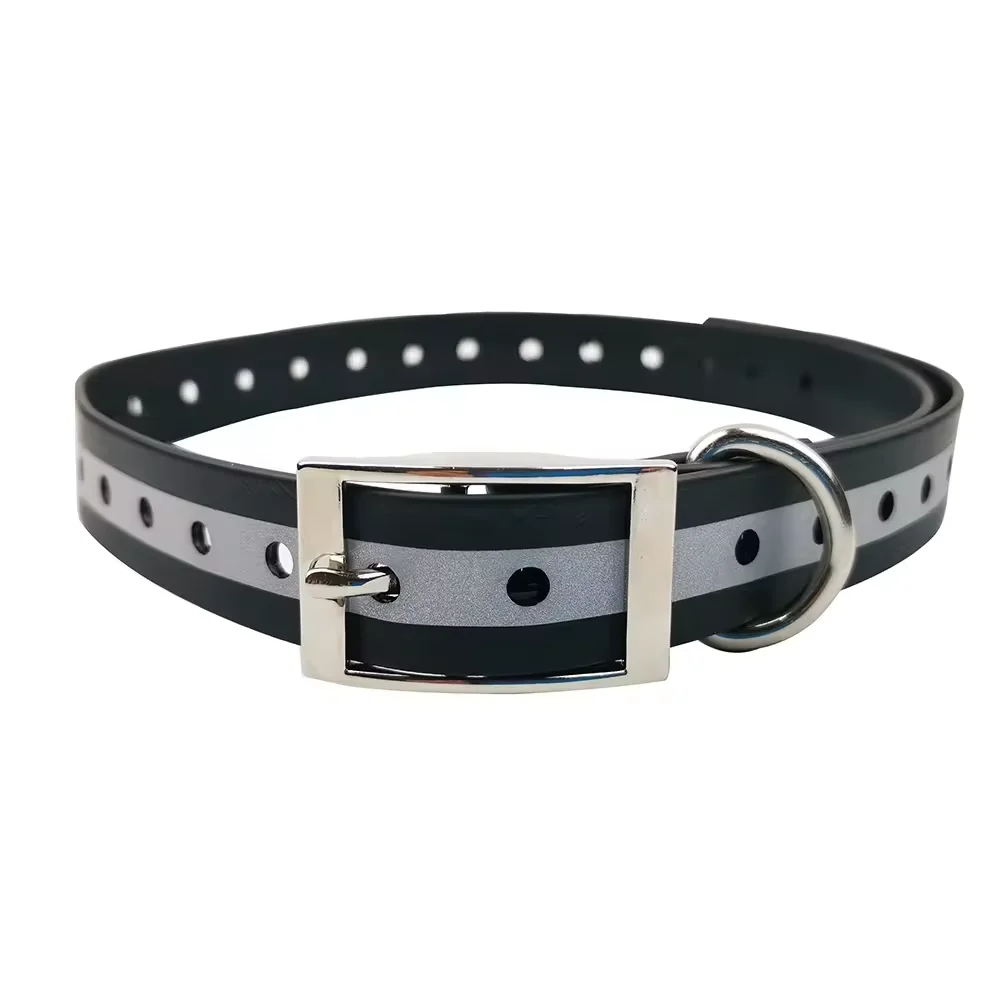 ZZAH-XQ01 Factory Price Wholesale Soft Easy Clean Waterproof PVC Coated TPU Reflective Dog Collar with Alloy Buckle Pet Supplies