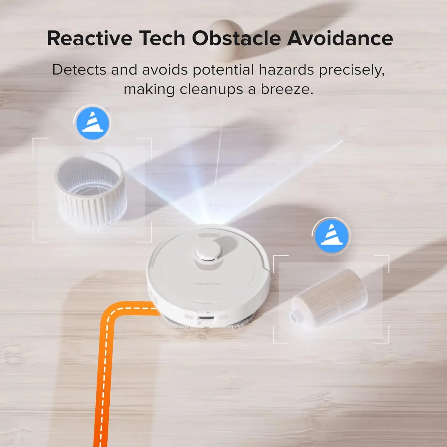 Roborock Q Revo Robot Vacuum and Mop Auto-Drying Auto Mop Washing Dual Spinning Mops Auto Mop Lifting Self-Refilling