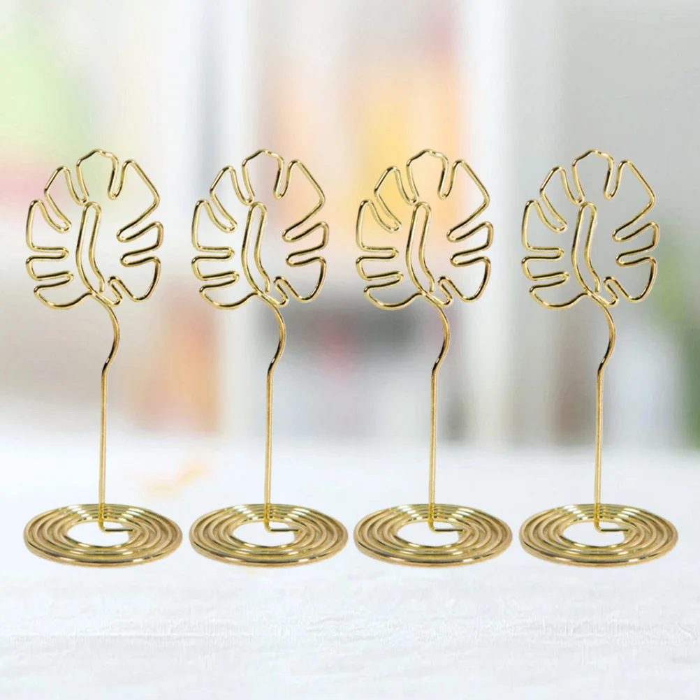 

4 Pcs Name Clip Holder Table Number Holders Bracket Desktop Decoration Paper Clips Memo Note