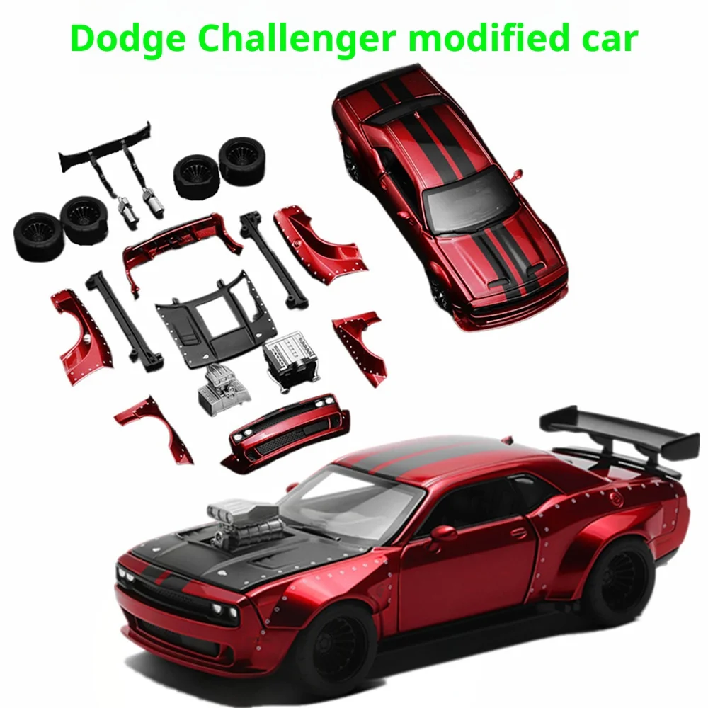   MSZ 1:36 Dodge Challenger voiture modifiée modèle de remplacement de voiture de sport jouet pour enfants et garçons Collection de voiture ornement