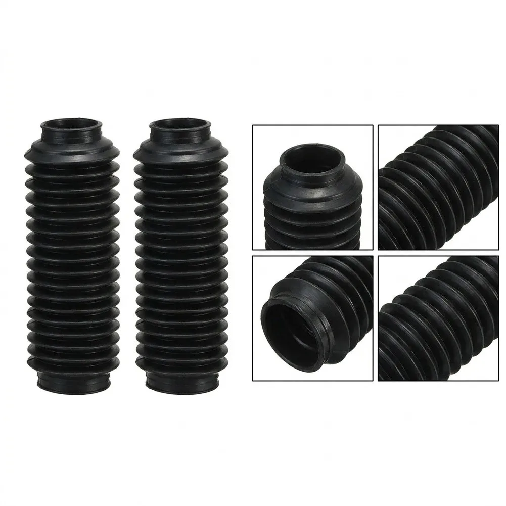 Practical Motorcycle Front Fork Gaiters Boots, 245x58x39mm, Black for color, for durable and Stretchable, Ideal for CQR