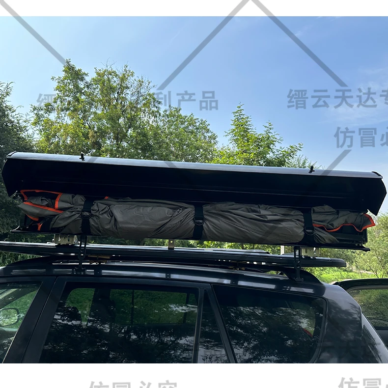 Aluminum hard shell telescopic car mounted sector side tent 270 degrees