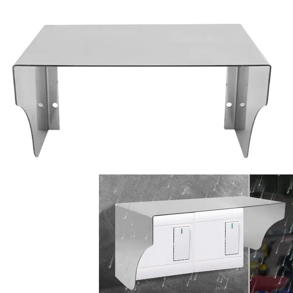 Stainless Steel Waterproof Socket Cover Doorbell Rain Cover Outdoor Switch Protection Socket Protective Cover Household Items