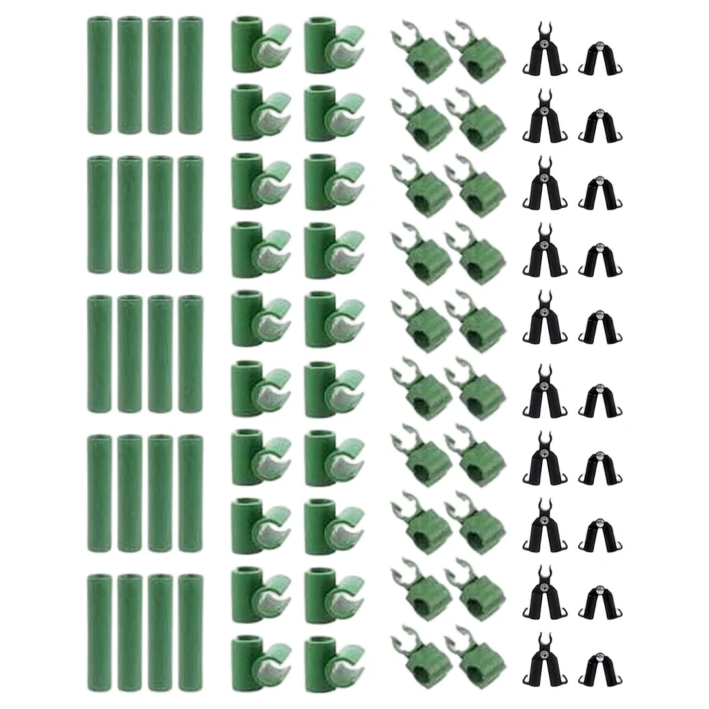 80pcs Garden Plant Connector Clips Adjustable Trellis Buckles for Greenhouse Tomato Vine Aubergine Support 11mm Size