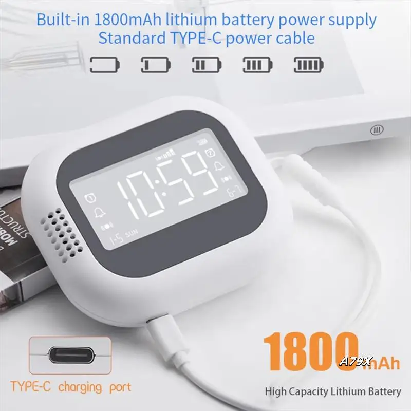 

LED Display Alarm Clock Vibration Alarm Clock Natural Sound Multifunctional Clock