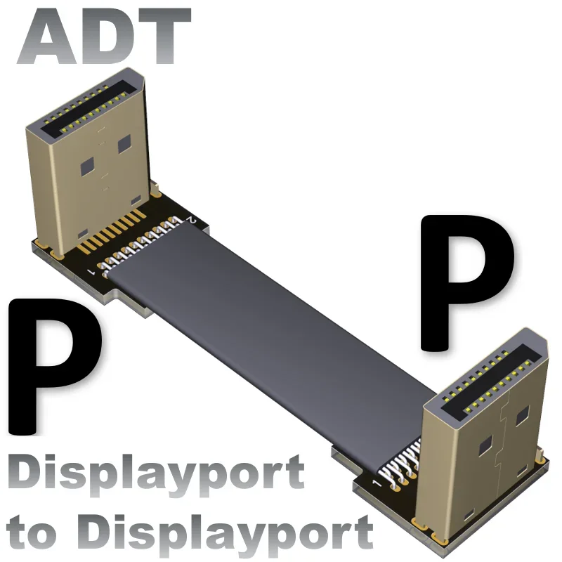 

DisplayPort 1.4 Cable Angled 8K 4K HDR 165Hz 60Hz Display Port Adapter For Video PC Laptop TV DP 1.4 1.2 Flex extension Cable