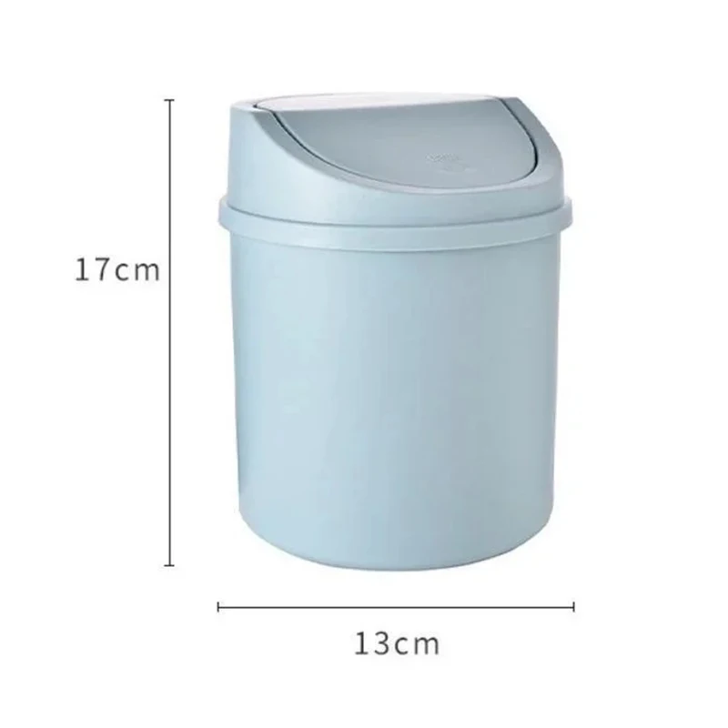 Mini Desktop Bin Small Trash Can Tube with Cover Bedroom Trash Can Garbage Can Clean Workspace Storage Box Home Desk