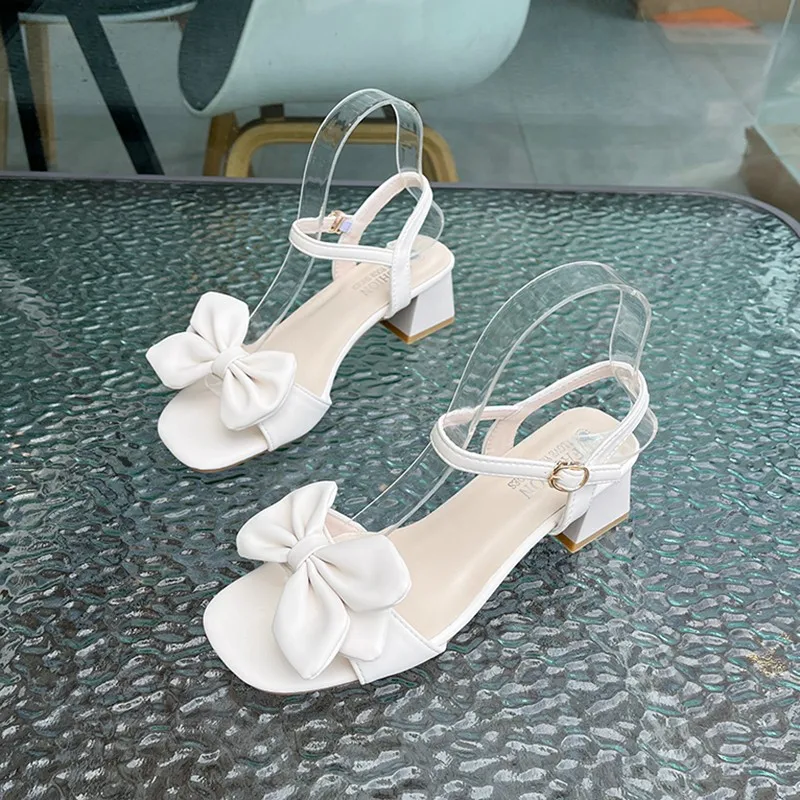 

A New Type Of Korean-Style Cool One-Line Fairy Slippers With Thick Heels Of 2025, Suitable For Summer Outerwear With Skirts