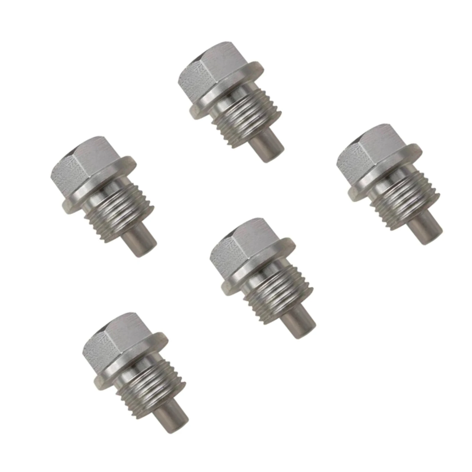 5Pcs M12x1.5 M14 M16 M18 Aluminum Magnetic Oil Drain Plug Bolt Screw Pan With Washer Kit Car Accessories Replacement Repair Part