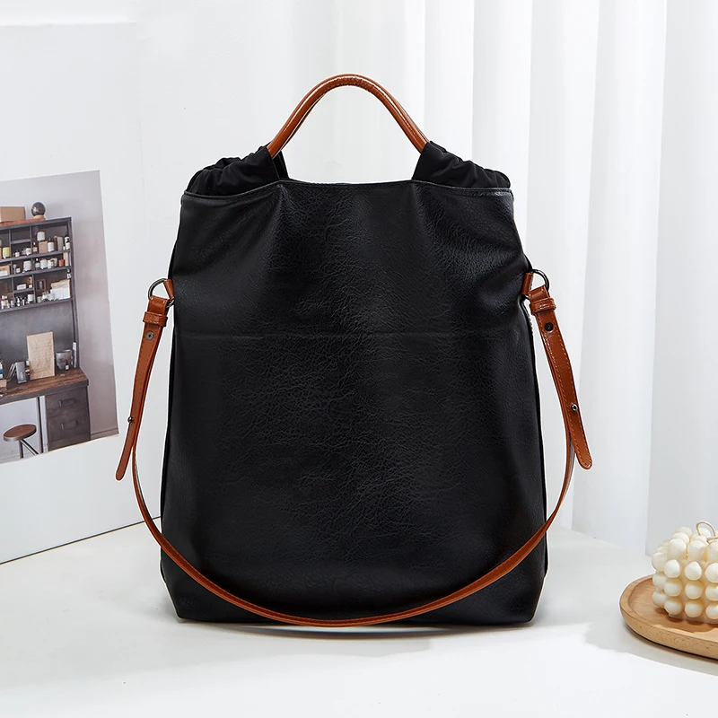 

Ladies' bag single shoulder bag with detachable strap PU material handbag large capacity bag suitable for daily use
