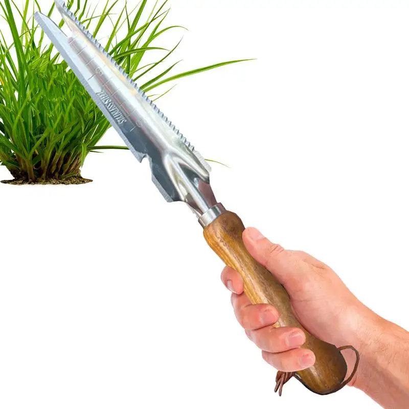 Manual Hand Weeder And Weeds Extrator para Plantio Gardening Weeding Tool Stainless Steel Garden Trowel em 1