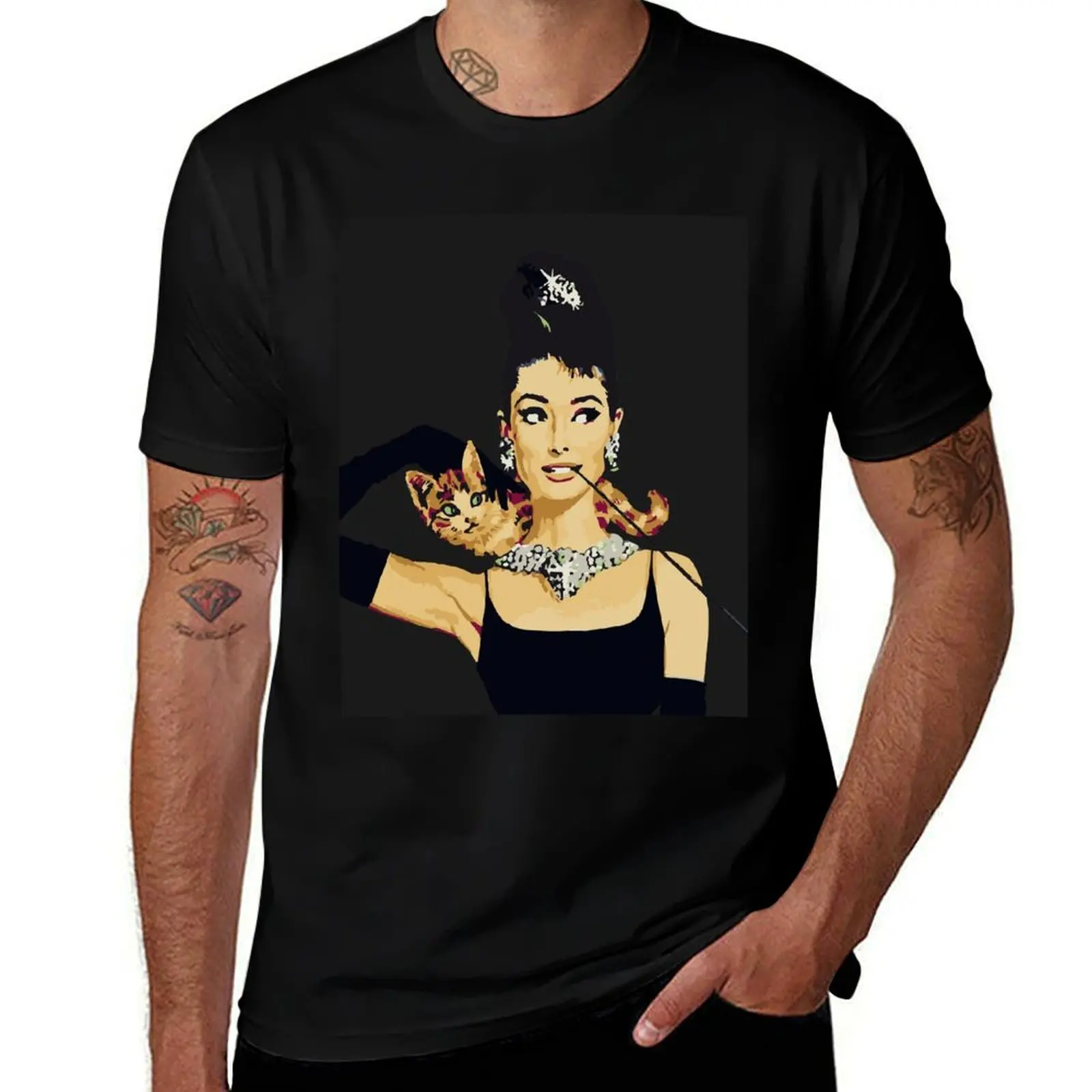 

Breakfast at Tiffanys Audrey Hepburn Black Pillow T-Shirt vintage graphic tee funny costumes shirts men graphic
